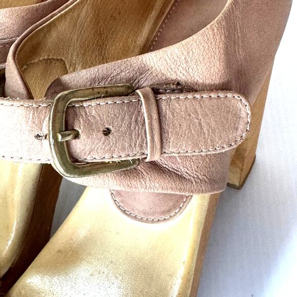 RACHEL COMEY‎ Platform Sandals Size 9 Leather Wood Boho Bohemian Festival Casual - Picture 5 of 13